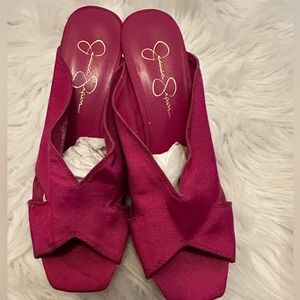 Jessica Simpson Hot Pink Wedges size 8